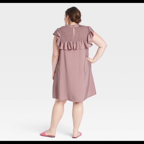 Plus size ruffle A New Day mauve dress - Picture 2 of 3